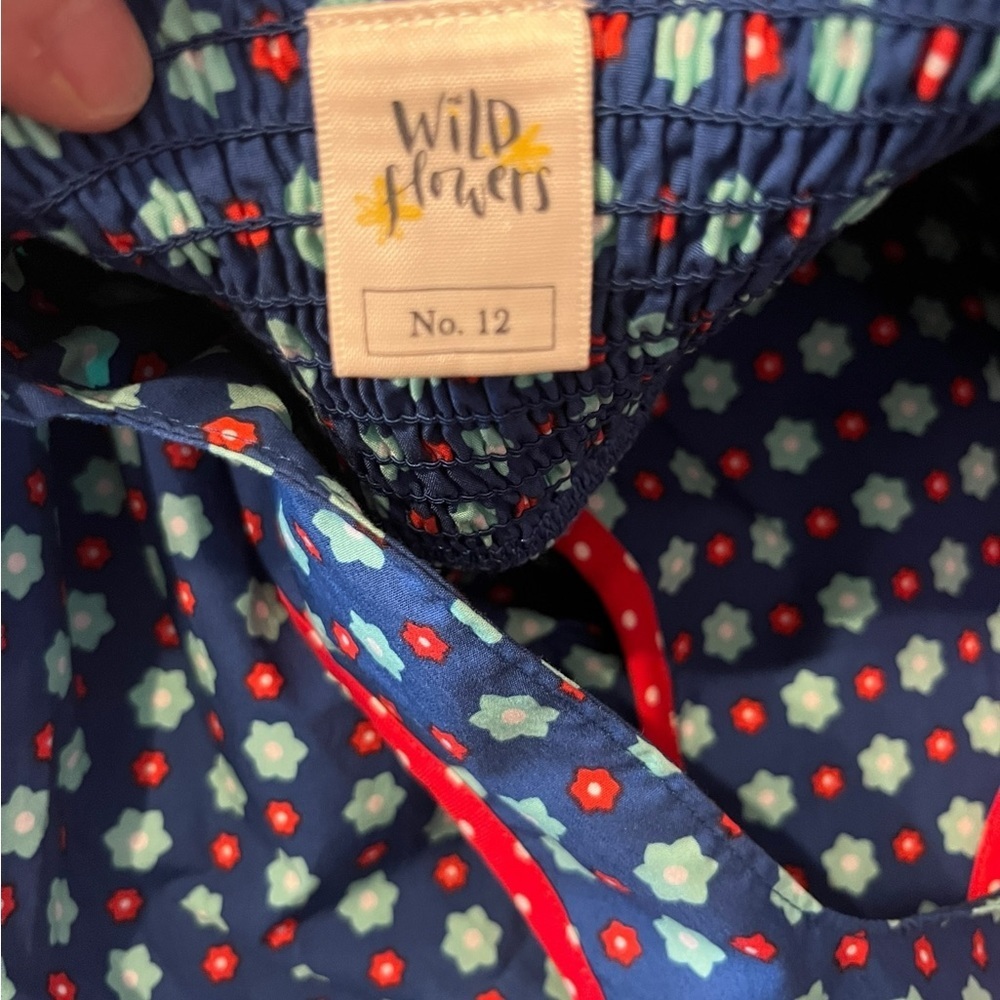 Wildflowers Daydream Believer Blue Floral Sleeveless Dress Open back Sz 12 - Picture 6 of 6